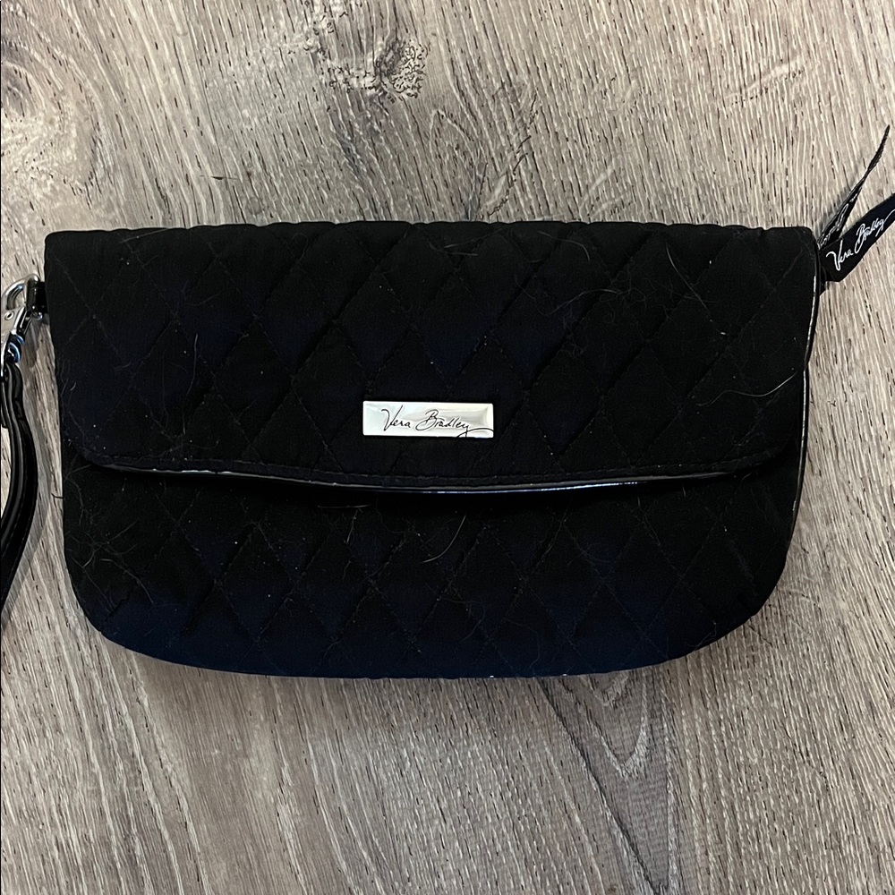 Vera Bradley Black Quilted Wristlet